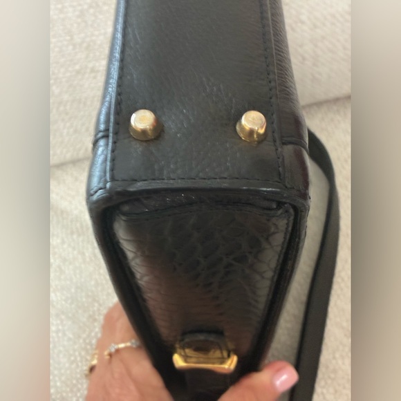 Vintage EUC Bally Black Leather Crossbody Adjustable Bag - Picture 10 of 16
